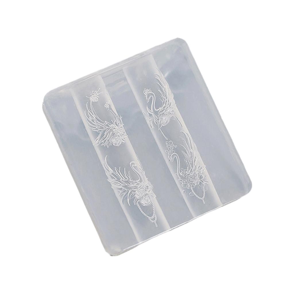 Silikon Blume Schmetterling Nagel Carving Form 3D Stempelplatte Nägel Schablonen UV Gel Maniküre Werkzeuge Nail Art Maniküre