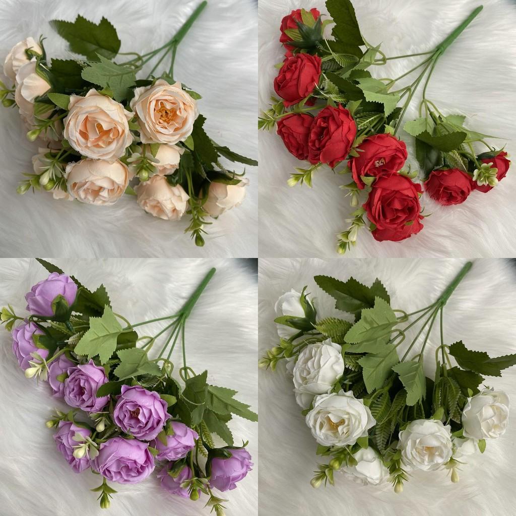 Faux Peony Floral Arrangement For Festive Occasions Christmas Valentines Day Gift