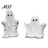 Halloween Ghost Decor Figurine, Spooky Cute Statue, Retro White Decorative Fireplace Accents Ornament for Home Tabletop Party Decorations Unique Gift