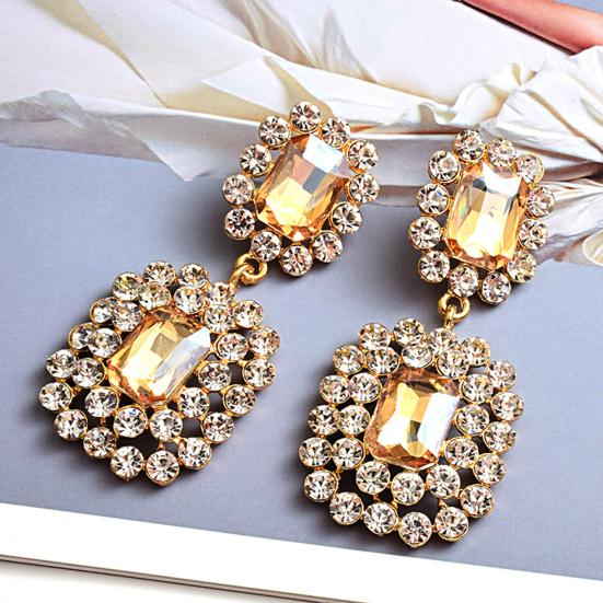 Earrings All-match Anti-rust Alloy Geometric Long Drop Earrings for Dating