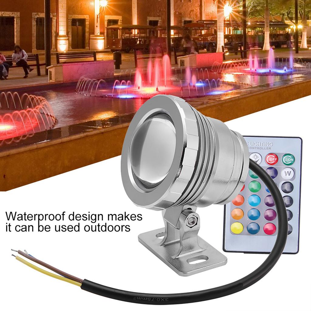 RGB LED Underwater Light Waterproof Multi color for Outdoor Garden Spotlight Landscape Fountain