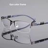 Metal Anti-blue Light Men Business Eyewear Farsighted Reading Glasses Eyeglasses Diopter 0 +0.5+0.75+1.0 To +6.0