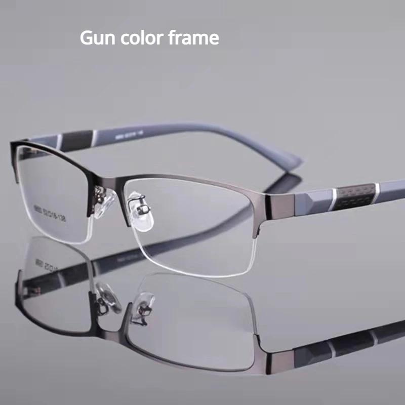 Metal Anti-blue Light Men Business Eyewear Farsighted Reading Glasses Eyeglasses Diopter 0 +0.5+0.75+1.0 To +6.0