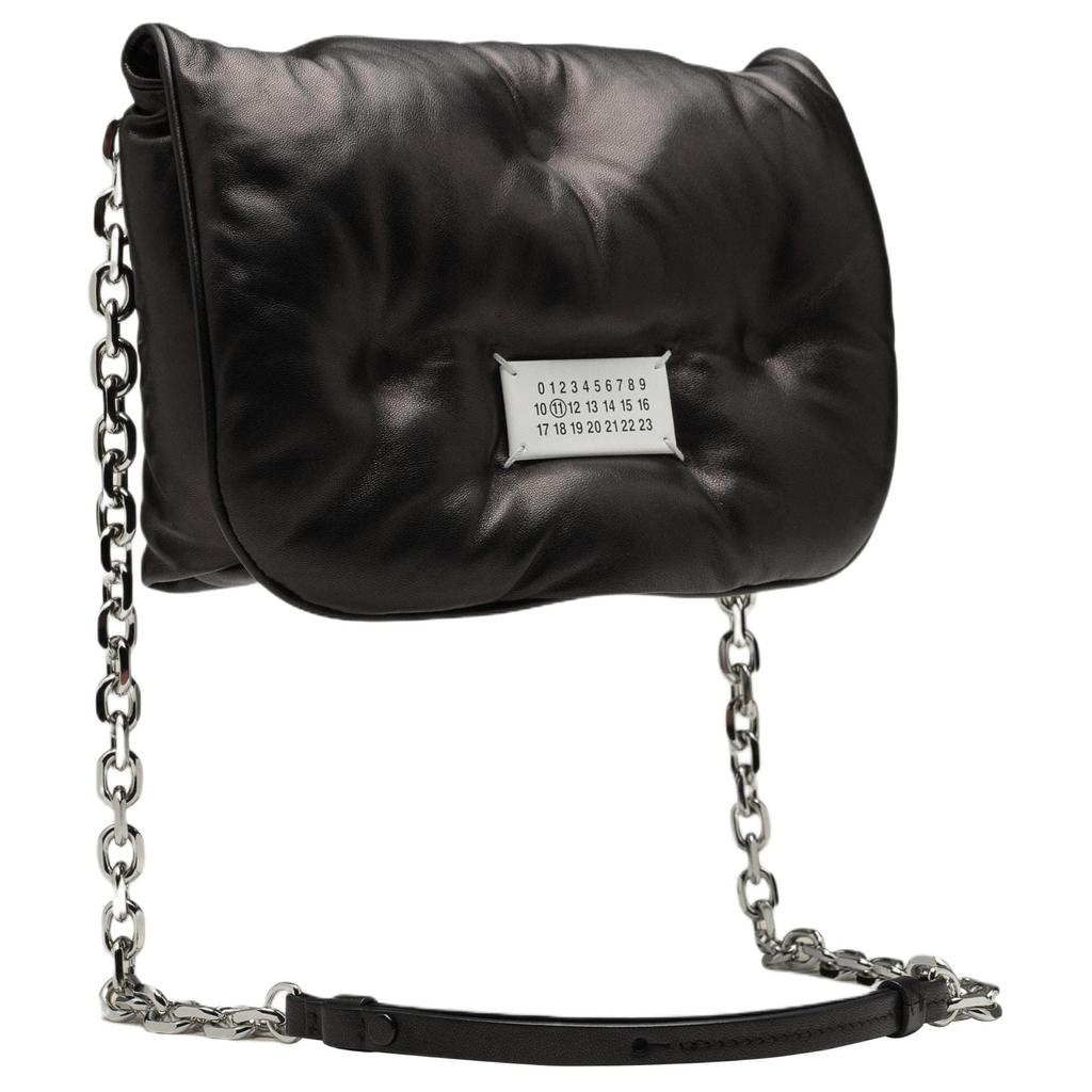 Maison Margiela Sheepskin With Calfskin Crossbody Bag, Shoulder Bag Mini Women's Black SB3WG0041P4300T8013