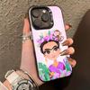 Θήκη Κινητού F-Frida-s K-Kahlo-g Art Για iPhone 17,16,15,14,13,12,11 Plus,Pro Max,XS,Χρωματιστή ασημί θήκη κινητού
