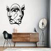 1 Piece Of Classic Abstract Female Face Metal Wall Art, An Original Pattern Sculpture, An Elegant Wall Decoration