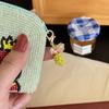 Keychain Pendant Grape Bunch Shape Purse Pencil Case Pendant with Universal Lobster Clasp Decorative Keyring Charm