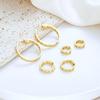 Trendy Zirconia Heart Inlaid Earrings: Luxurious Gold & Silver Studs for Women