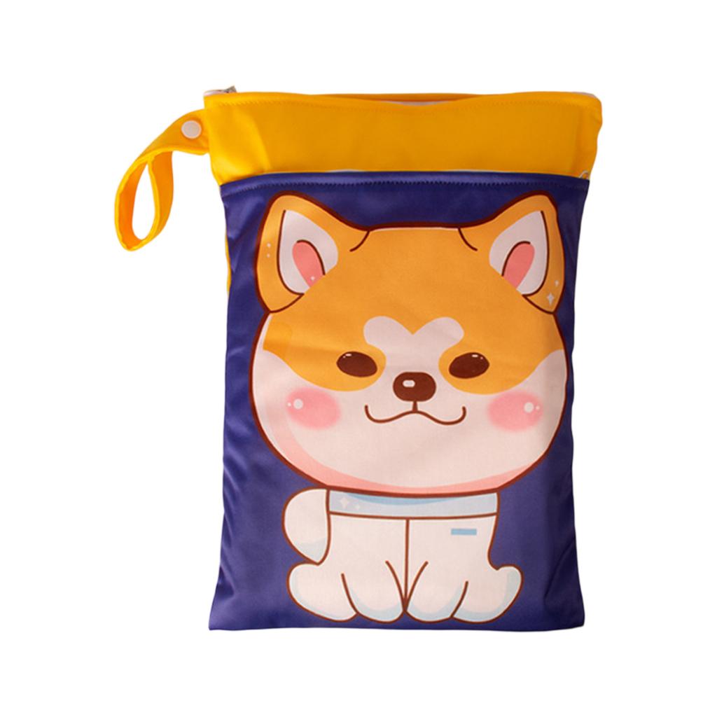 Wet And Dry Dual-use Zipper Storage Bag Cute Storage Clothing Storage Bag