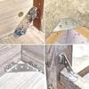 8/20/30Set Furniture Corner Connector Stainless Steel Angle Code for Cabinet Angle Shelf Support Fixed Brace Kits with Screw