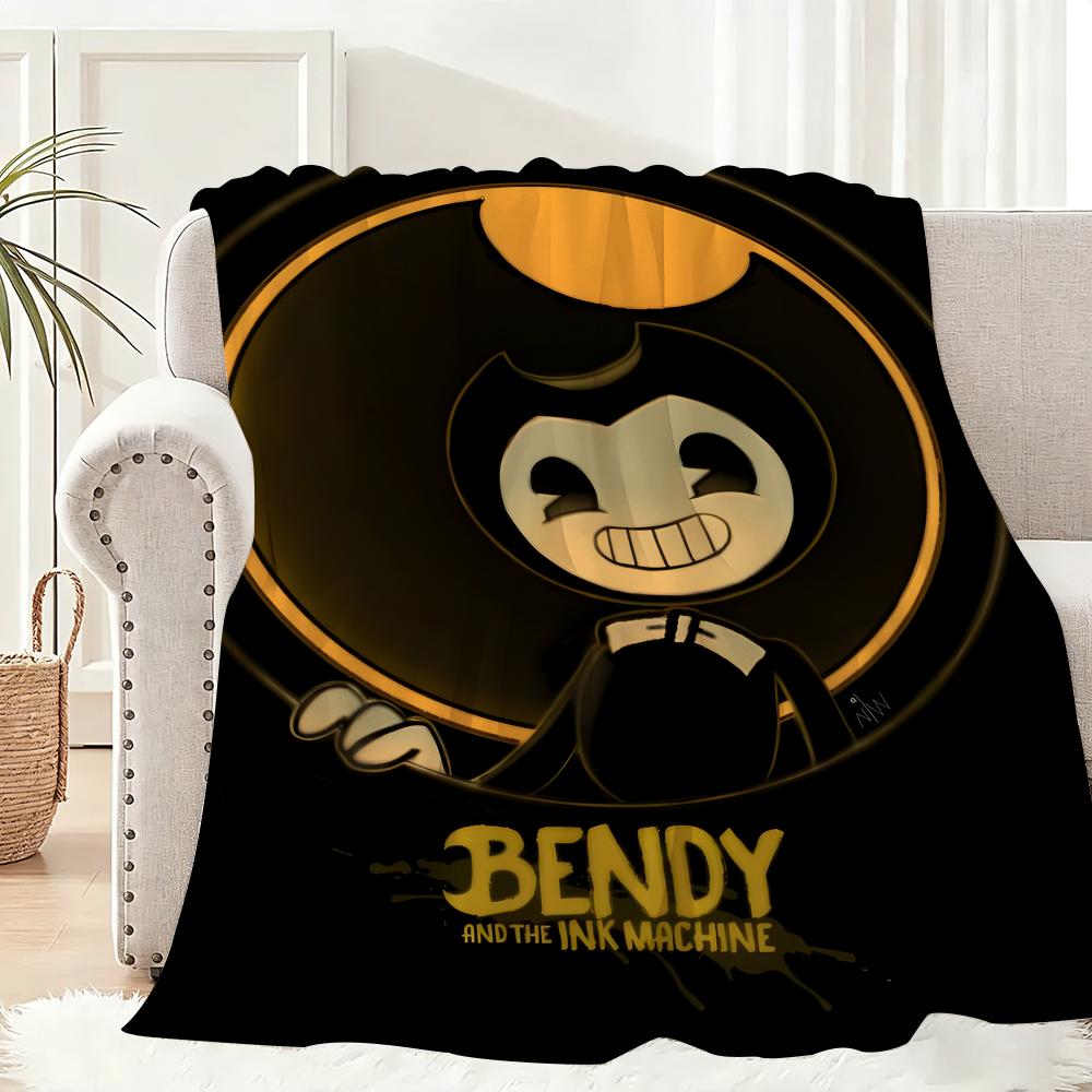 Game B-Bendy And The Ink M-Machine Throw Lightweight 240G Flannel Blanket Soft Skin-Friendly For Summer Cooling