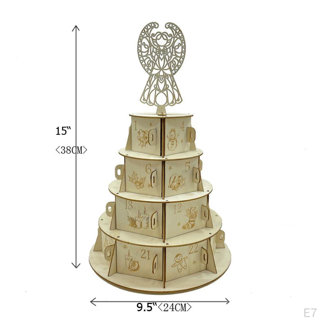 Drawer 24 Days Cake Shape Decor