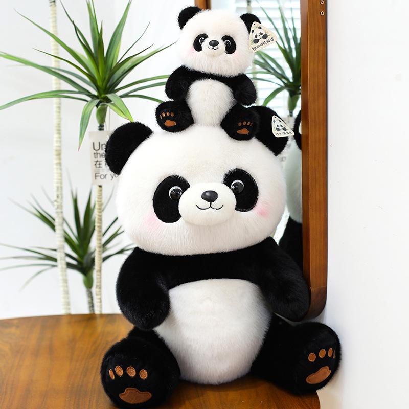Realistic Sitting Panda Plush Toy - Cute and Perfect for Birthdays