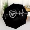 Arsenal Football Club Crest Automatic Umbrella Compact 8-Rib Lightweight Foldable Design Perfect for Outdoor Adventures Outdoor Accessory
