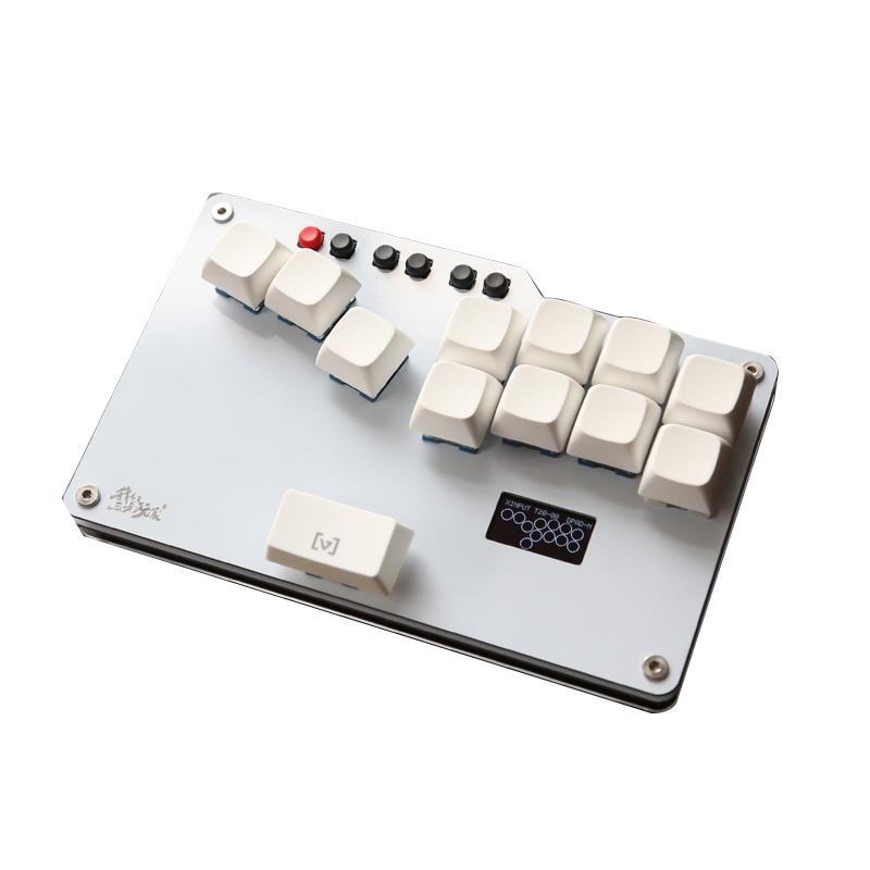 HitBox Mini Keyboard Portable Arcade Joystick Street Fighter Gaming Accessories for PC GP2040-CE Hot Swap Ergonomic Keyboard