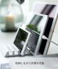 Yamazaki Tablet Stand, White, Approx. W10 x D13 x H1.8cm, Tower Smartphone Stand, Charging Stand, 5274
