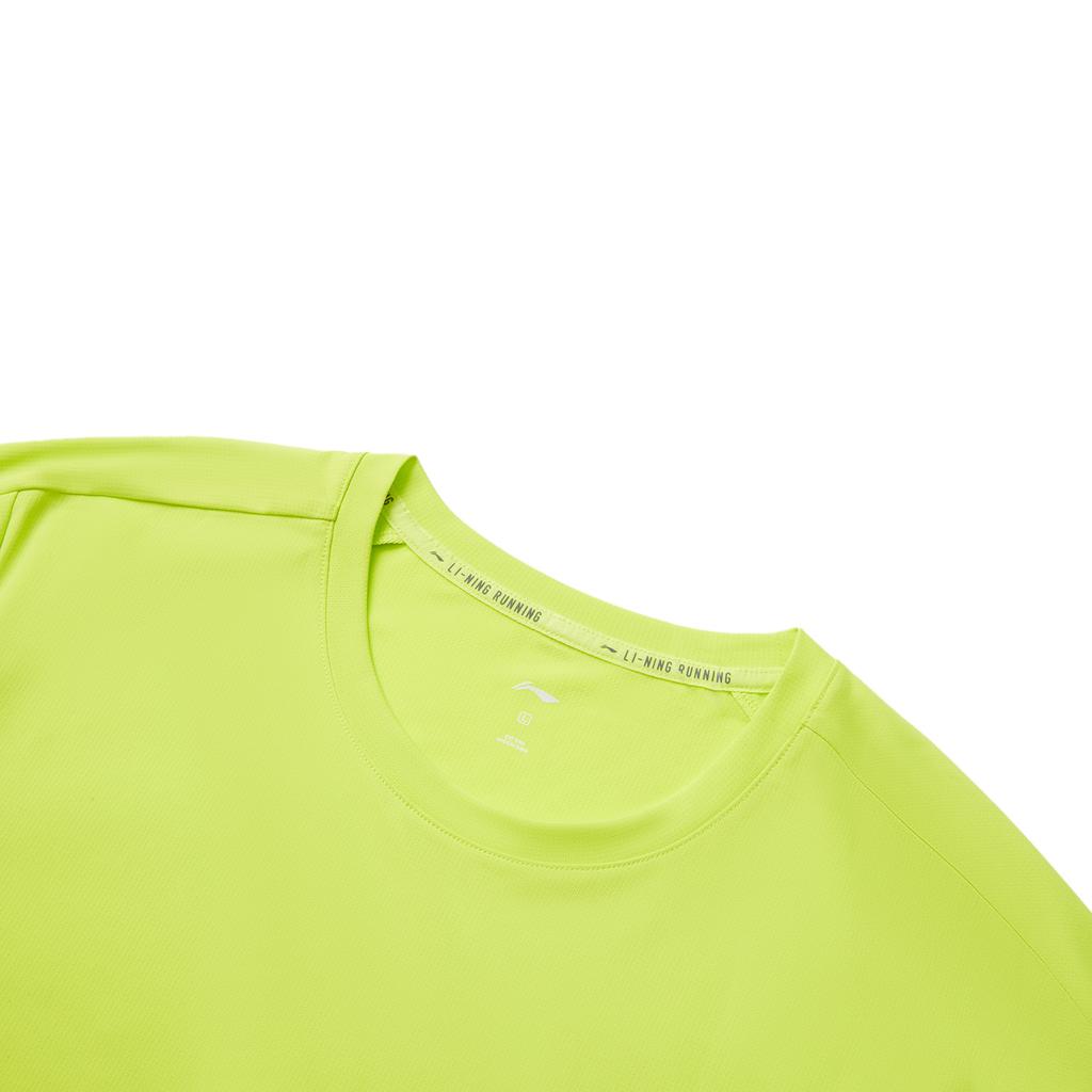 Li Ning Running Series Solid Color Round Neck Comfortable Breathable Versatile Wind Tunnel Breathable Short Sleeve T-Shirt Men Tops ATSV083-3