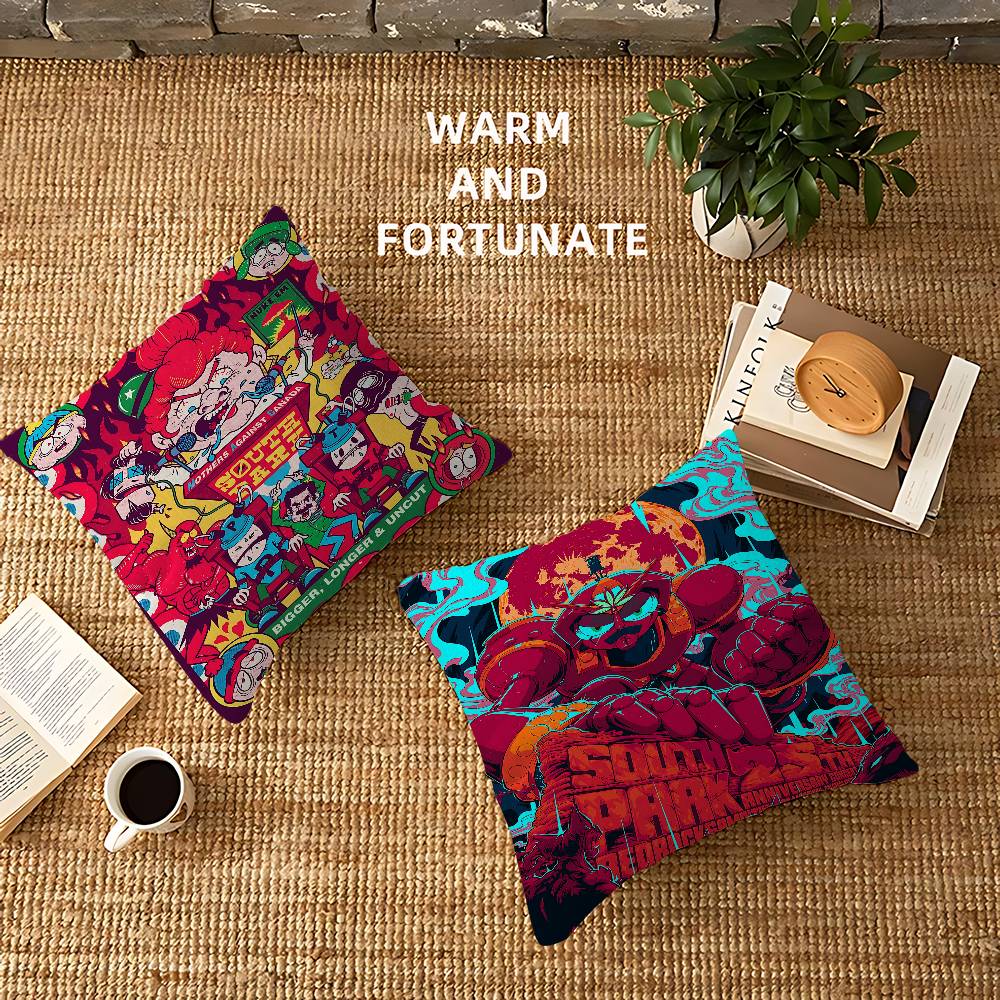 S-South Cartoon Park Cushion Cover Car Throw Pillow Case For Sofa Car Christmas Gift 40x40cm 45x45cm