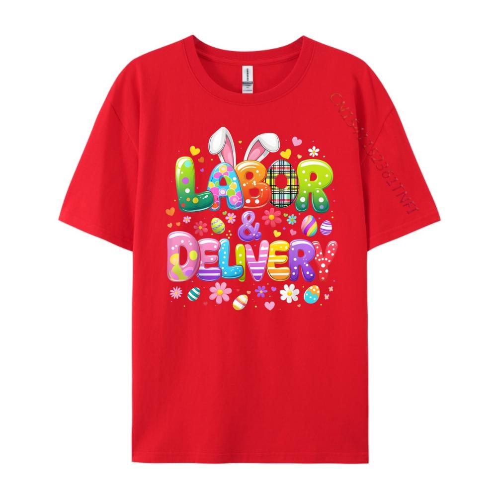

Cute Easter Labor Delivery Nurse Bunny Nursing Apparel Funny T Shirts Anime Harajuku T Shirts For Men Shirts Game S