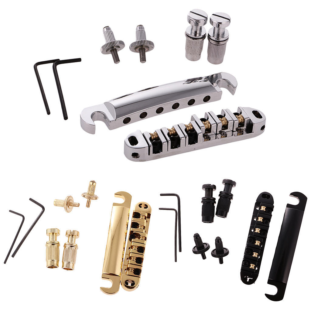 Bridge Bridge Roller Saddle Nut Parts Kit for LP 6 Strings Electric Guitar