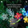 Cherry Solar String Lights 50LEDS Waterproof Solar Powered Fairy Lights 8 Modes Decorative Lights for Patio Fence Wedding