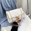 Women's rhombus embroidery thread shoulder chain bag summer new product bag cover lock mobile phone bag