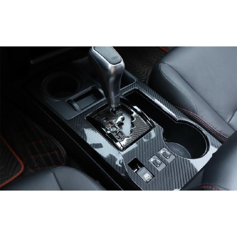 Carbon Fiber Central Gear Shift Panel Cover Trim Decor Sticker For 4Runner 2010+