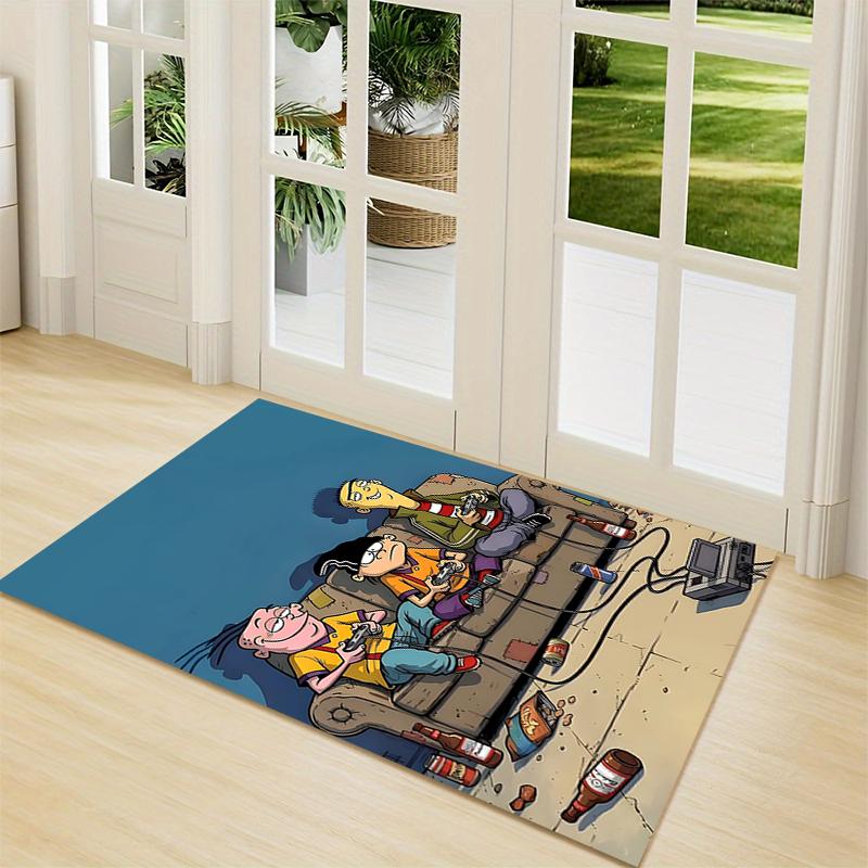 Video Game Night Carpet Rug Soft Washable Antislip Home Living Room Sofa Mats Personalized Christmas Rug