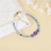 Arvaleff Fashionable Blue Aventurine, White Jade, and Amethyst Beaded Bracelet