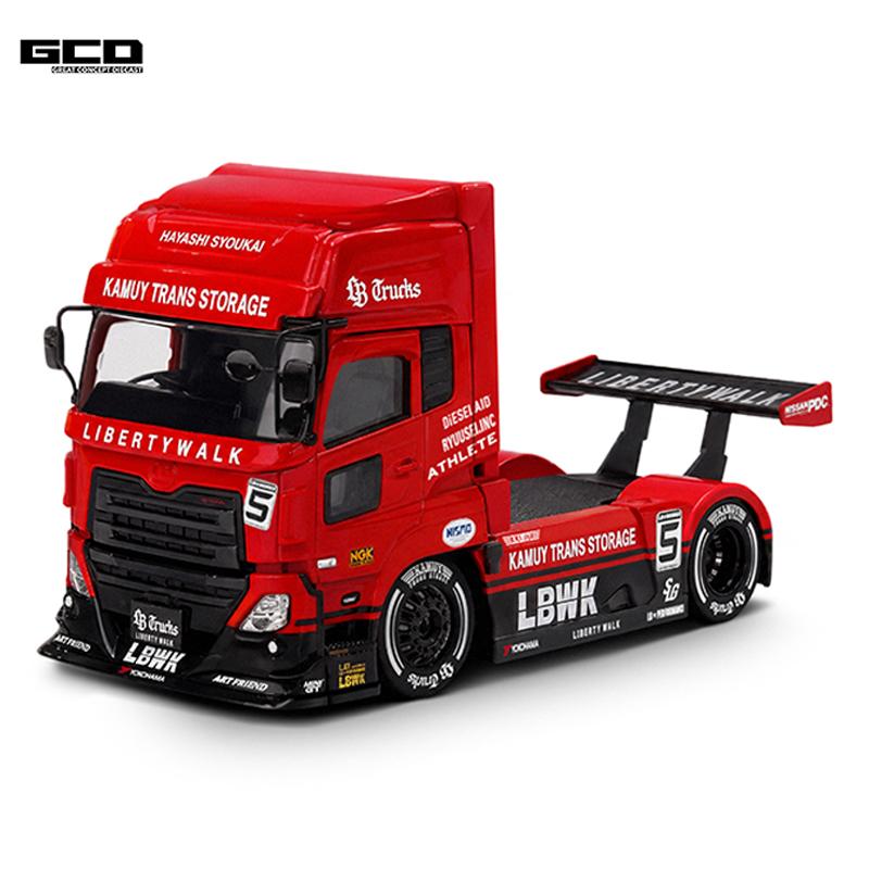 Vor-Gcd 1:64 Lbwk X Ud Lkw Traktor Doppelte Autorisierung Legierungsmodellauto red