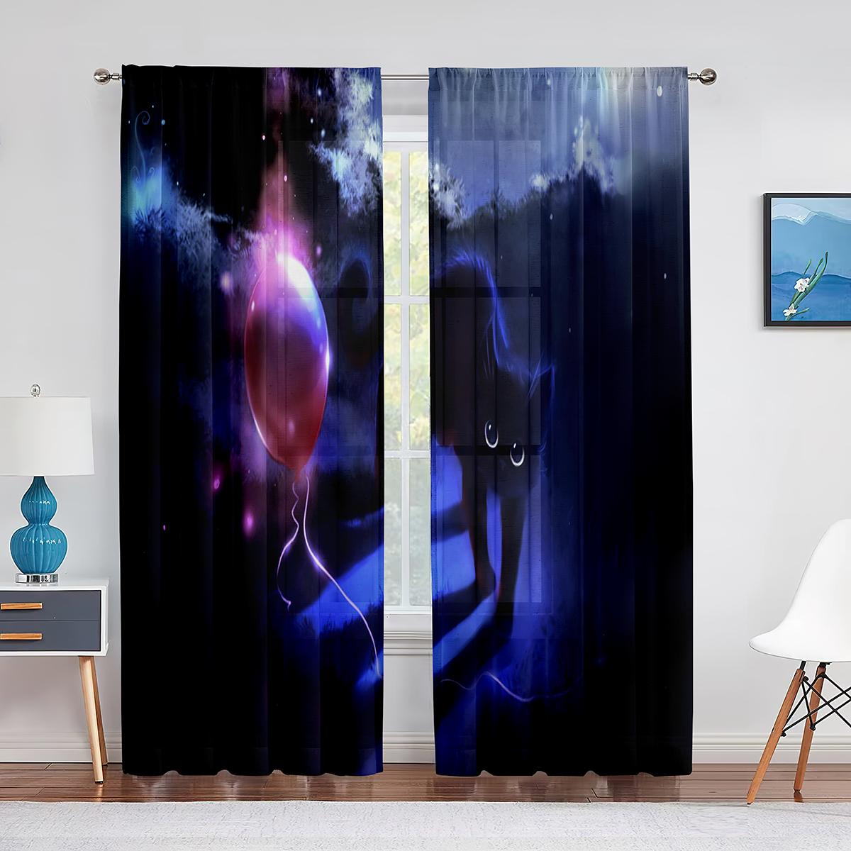 Прозрачная вуаль с милым черным котом — фото 14