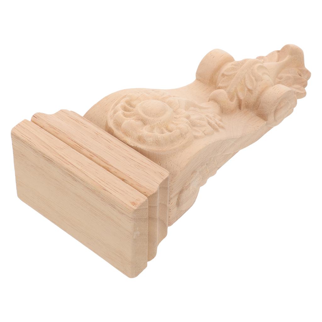 Wooden Corner Onlay Corbel Decorative Solid Wood Roman Column Wall Applique for Furniture Molding Detail Corbels Decorative