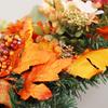 Maple Leaves Swag Wreath Fall Autumn Artificial Peony Sunflower Flower Teardrop Wreath Front Door Festival Decor
