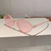 Vintage Luxury Designer Rhombic Sunglasses Women Men Punk Trendy Pink Cool Shades UV400 Protection