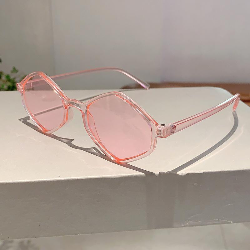 Vintage Luxury Designer Rhombic Sunglasses Women Men Punk Trendy Pink Cool Shades UV400 Protection
