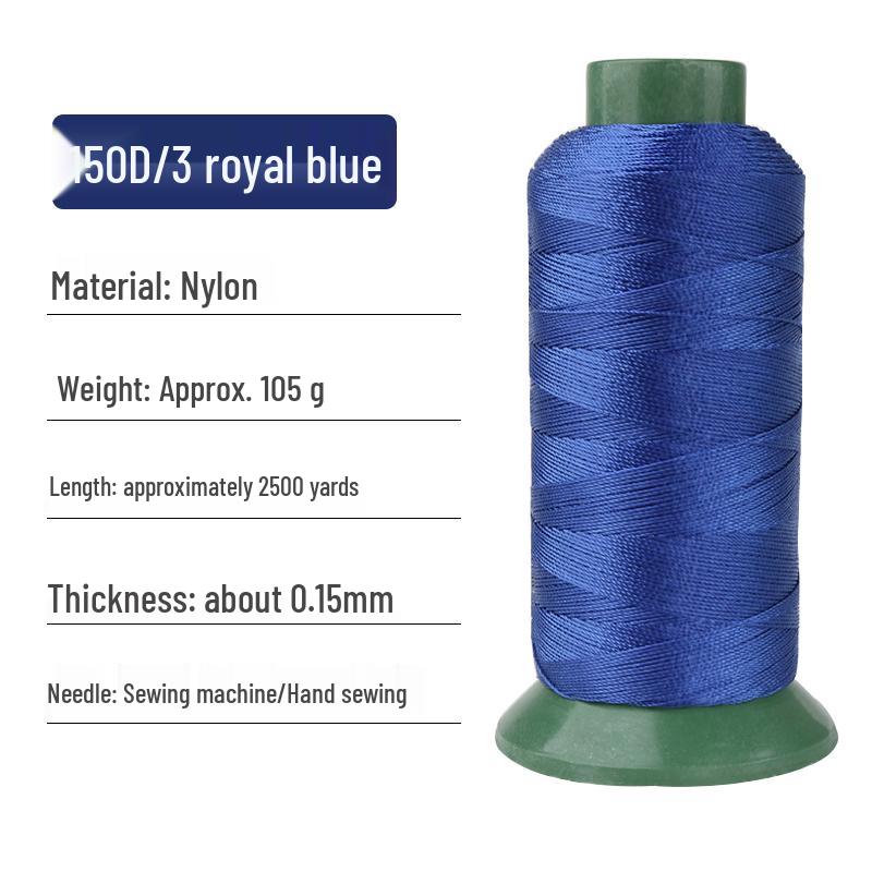 150D/3-Ply High-Strength Mercerized Nylon Thread for Sewing and Leatherwork