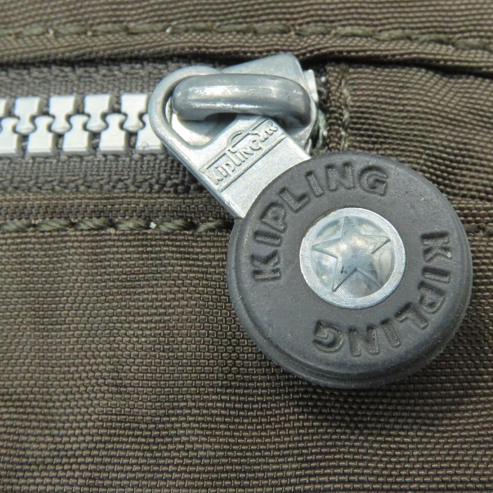 Used Kipling Shoulder Bag K13335-740 Nylon Dark brown Gorilla Charm