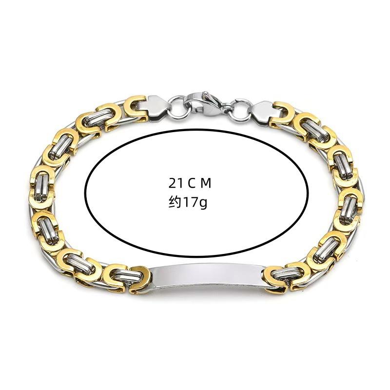 Punk Custom Name Text Men Stainless Steel Bracelet For Women Smooth Engrave Logo Id Bracelets Gift Jewelry