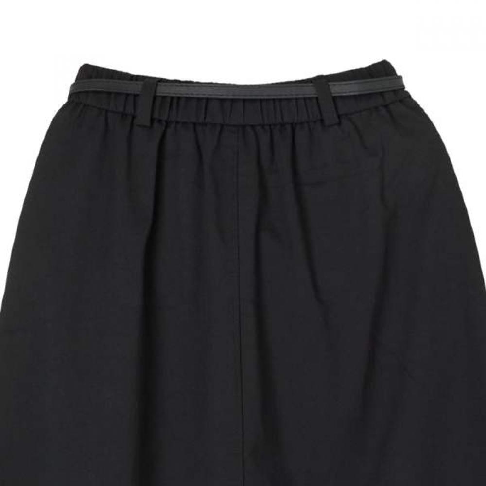 Lap Pleat Back Banding Belt Set Long Skirt As2ws422