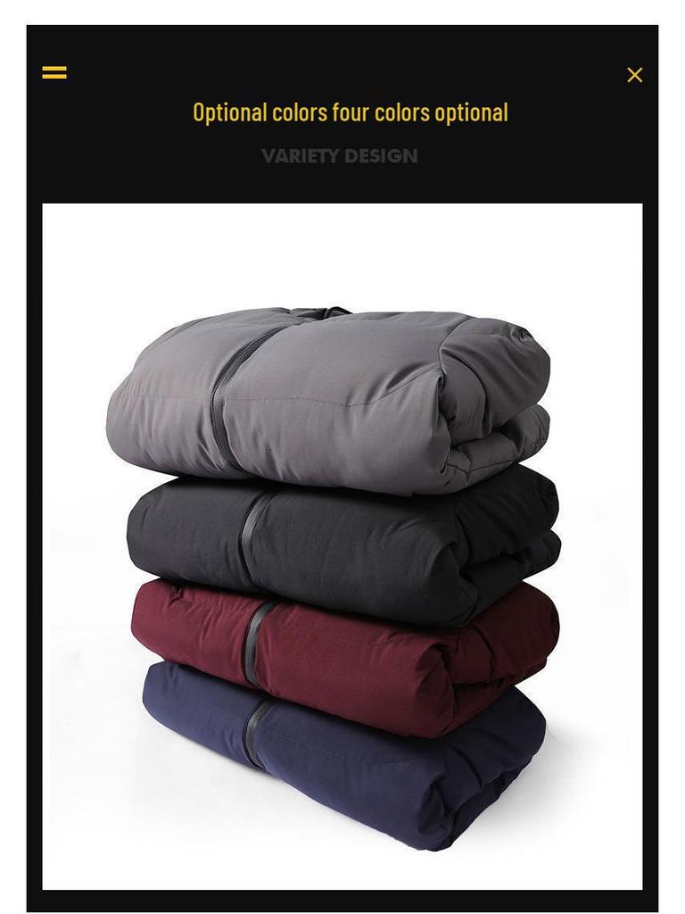 Męska Zimowa Bawełniana Kurtka z Kapturem 6XL - Luźna, Krótka, Codzienna Odzież Wierzchnia, Modny Design