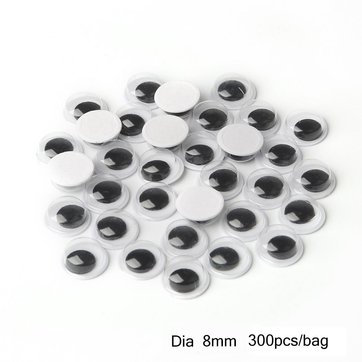 

5-24 мм, черно-белые глаза, самоклеящиеся детские куклы ручной работы, аксессуары для игрушек, декор для шитья, принадлежности для рукоделия, скрапбукинга