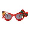 New Christmas limited sunglasses, cat eye large frame round frame YK Christmas personalized sunglasses