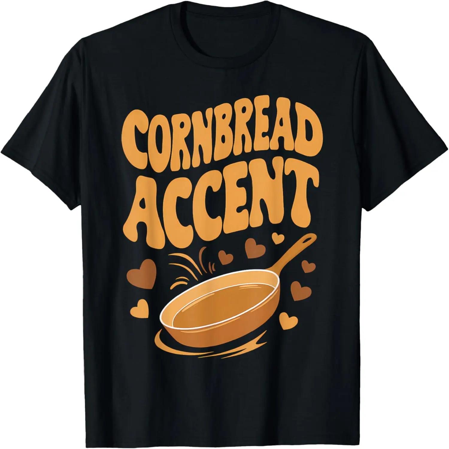 Cornbread Accent Funny Thanksgiving Fall T-Shirt S
