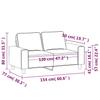 Vidaxl Sofa 2-Osobowa, Czarna, 120 Cm, Tapicerowana Tkaniną