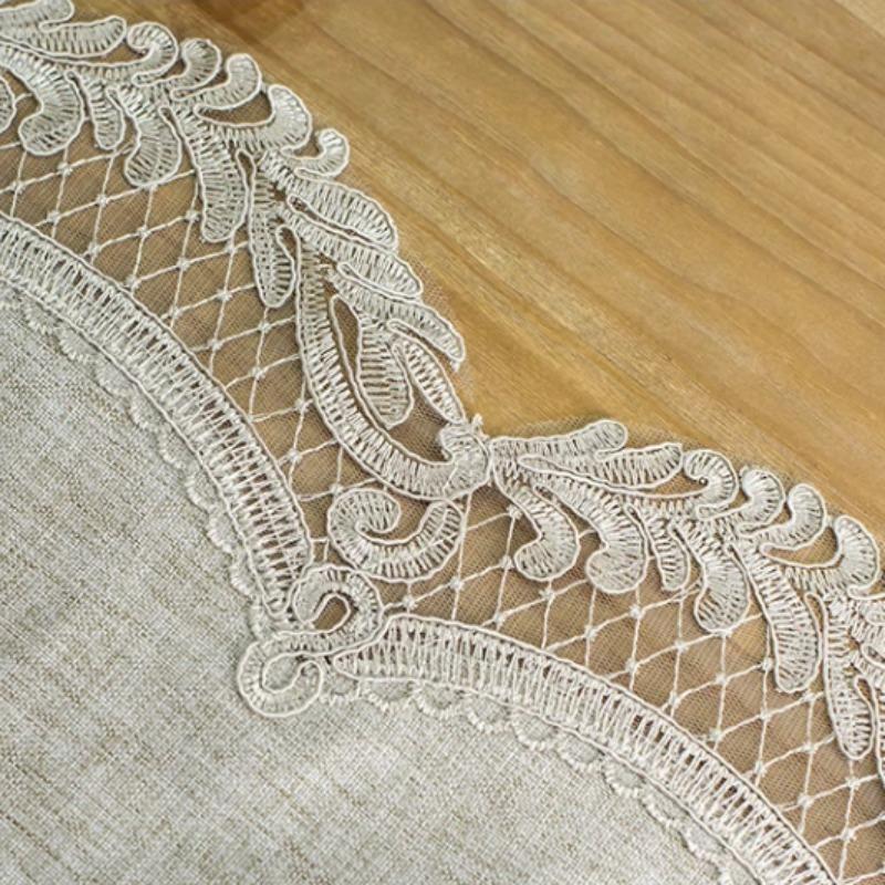 Table Flag Nordic Light Luxury Tea Table Table Flag Lace Dining Table Decoration Cloth Long Strip Table Cloth Shoe Cabinet TV Cabinet Cover Cloth