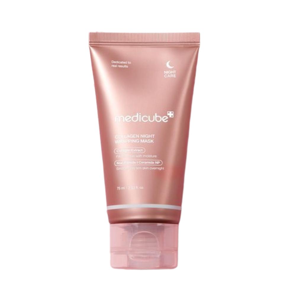 Medicube Collagen Night Wrapping Mask 75ml – Korean Sleeping Peel-Off Mask with Niacinamide & Ceramide for Firming and Moisturizing Overnight Care