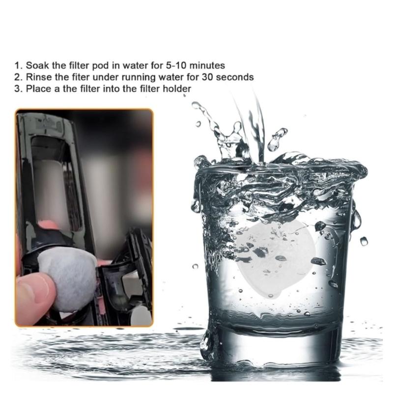 6PCS Water Filters Coffee Filter Home Coffee Brewing Filter Coffee Machines Part Suitable for WGCM100S WGCM110S WGCM120S