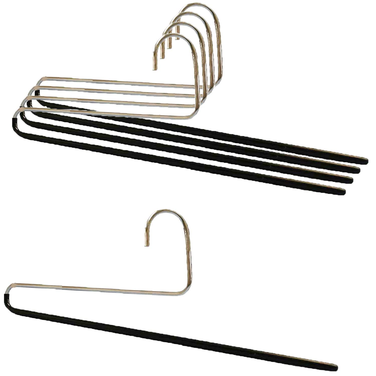 

Mawa Hangers for Long and Set of Warranty Non-Slip Trousers, Skirts, Scarves, Single, KH35/U, 5, Black, 10-Year чёрный