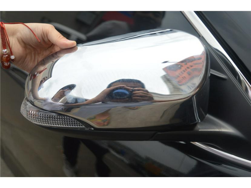 Outai Rearview Mirror Cover for 2012-2016 Toyota Camry, Bright Shell Design