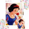 Diamond Painting Art Kit Snow White with Red Rose Hand Painting diy5D Home Decoration